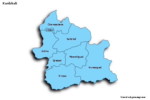 Contoh Peta untuk Kardzhali (biru,bayangan)
