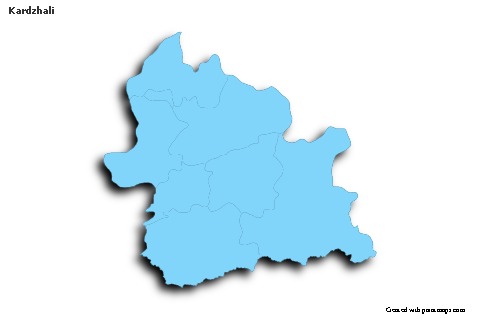 Contoh Peta untuk Kardzhali (biru,garis luar,bayangan)