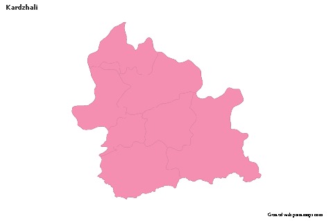 Contoh Peta untuk Kardzhali (merah jambu,garis besar)