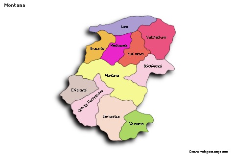 Montana için Örnek Haritalar (renkli,gölgeli)