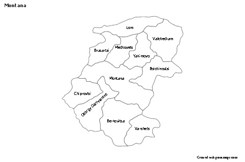 Montana için Örnek Haritalar (siyah-beyaz)