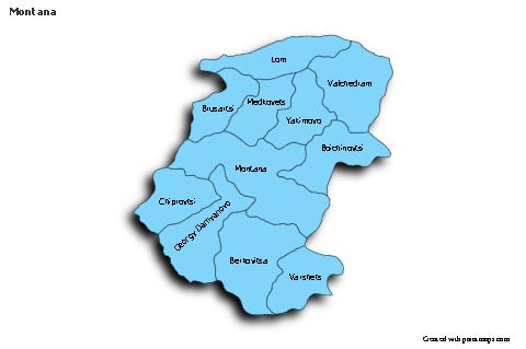 Montana için Örnek Haritalar (mavi,gölgeli)