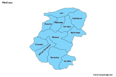 Montana için Örnek Haritalar (mavi)