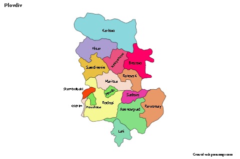 Sample Maps for Plovdiv (colored)