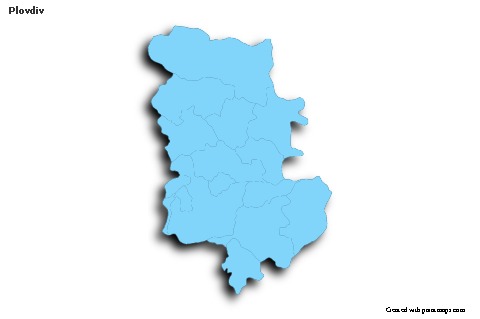 Sample Maps for Plovdiv (blue,outline,shadowy)