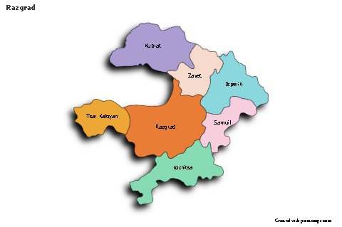 Sample Maps for Razgrad (colored,shadowy)