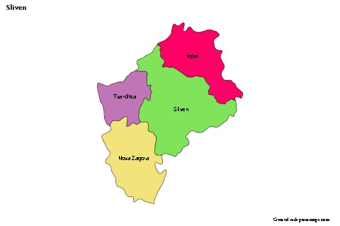 Contoh Peta untuk Sliven (berwarna)