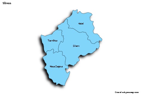 Contoh Peta untuk Sliven (biru,bayangan)