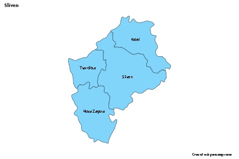 Contoh Peta untuk Sliven (biru)