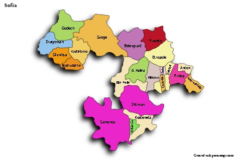 Sample Maps for Sofia (colored,shadowy)