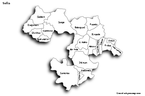 Sample Maps for Sofia (black-white,shadowy)