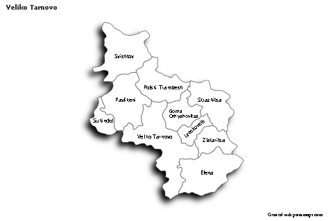 Veliko Tarnovo için Örnek Haritalar (siyah-beyaz,gölgeli)