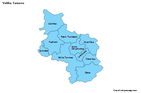Veliko Tarnovo için Örnek Haritalar (mavi)