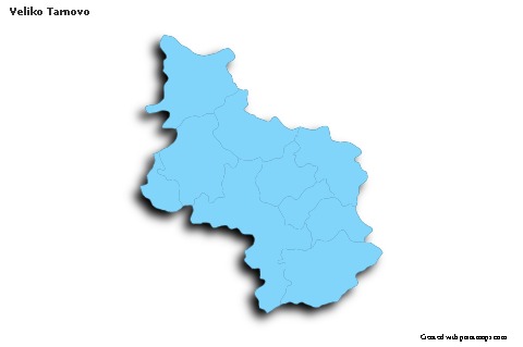 Veliko Tarnovo için Örnek Haritalar (mavi,anahat,gölgeli)