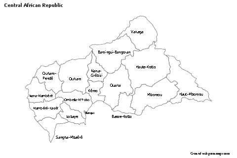 Sample Maps for Central African Republic (black-white)