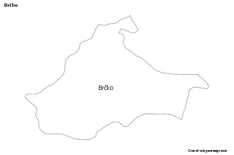 Brčko için Örnek Haritalar (siyah-beyaz)