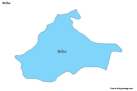 Brčko için Örnek Haritalar (mavi)