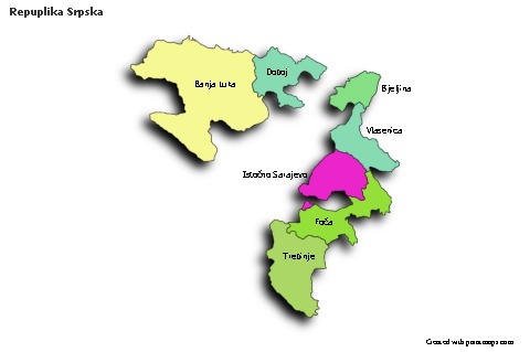 Sample Maps for Repuplika Srpska (colored,shadowy)