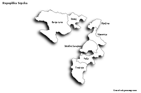Sample Maps for Repuplika Srpska (black-white,shadowy)