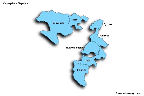 Sample Maps for Repuplika Srpska (blue,shadowy)