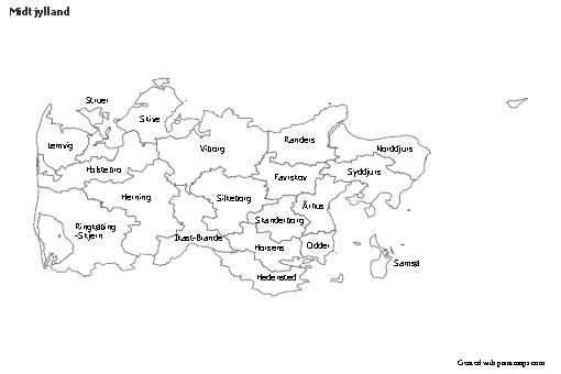 Mapas de muestra para Midtjylland (blanco-negro)