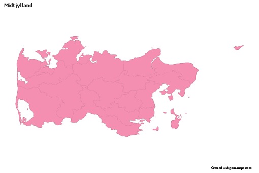 Mapas de muestra para Midtjylland (rosa,contorno)