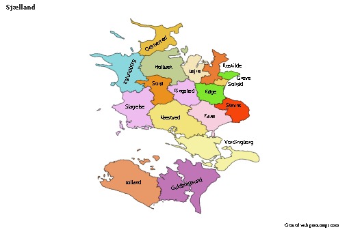 Sample Maps for Sjælland (colored)