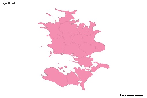 Sample Maps for Sjælland (pink,outline)