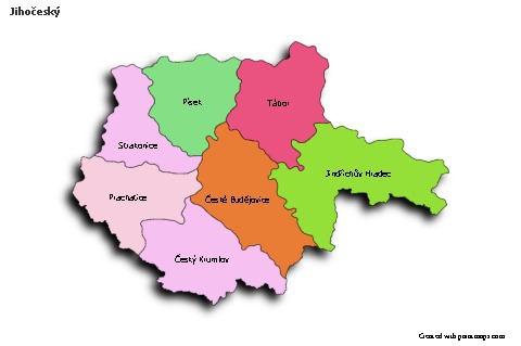 Sample Maps for Jihočeský (colored,shadowy)
