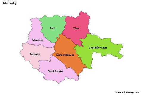 Sample Maps for Jihočeský (colored)
