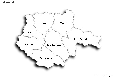 Sample Maps for Jihočeský (black-white,shadowy)