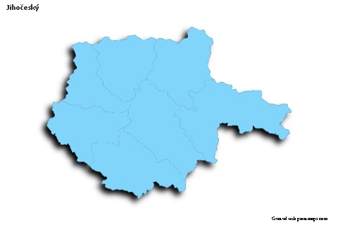 Sample Maps for Jihočeský (blue,outline,shadowy)