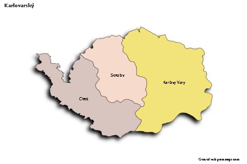Mapas de muestra para Karlovarský (coloreado,sombrío)