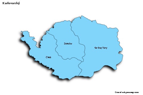 Mapas de muestra para Karlovarský (azul,sombrío)