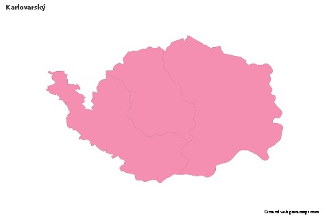 Mapas de muestra para Karlovarský (rosa,contorno)