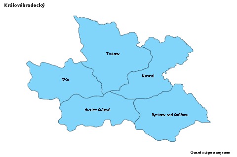 Contoh Peta untuk Královéhradecký (biru)