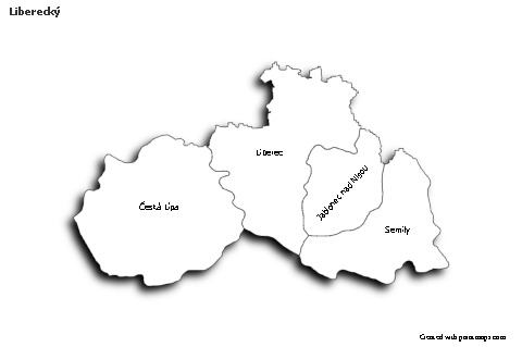 Sample Maps for Liberecký (black-white,shadowy)
