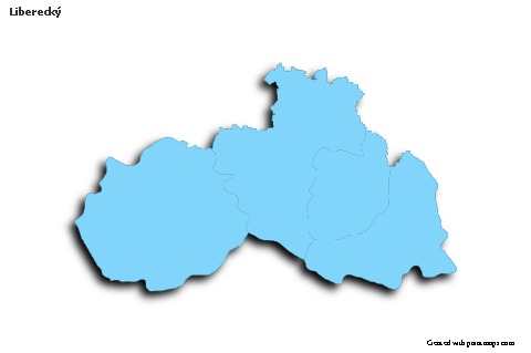 Sample Maps for Liberecký (blue,outline,shadowy)