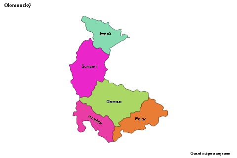 Contoh Peta untuk Olomoucký (berwarna)