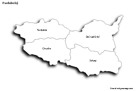 Sample Maps for Pardubický (black-white,shadowy)
