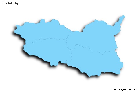 Sample Maps for Pardubický (blue,outline,shadowy)