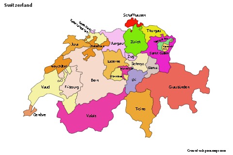 Sample Maps for Switzerland (colored)