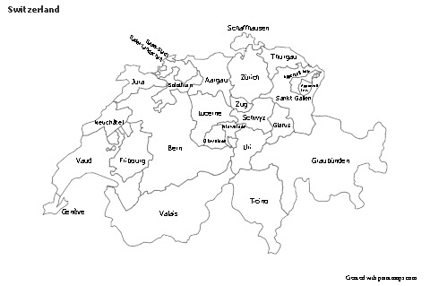 Sample Maps for Switzerland (black-white)