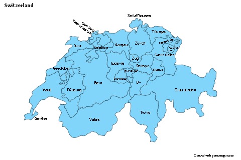 Sample Maps for Switzerland (blue)