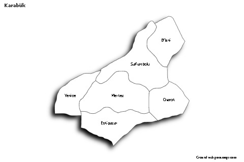 Sample Maps for Karabük (black-white,shadowy)