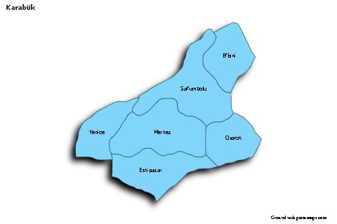 Sample Maps for Karabük (blue,shadowy)