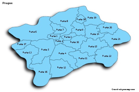 Contoh Peta untuk Prague (biru,bayangan)