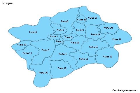 Contoh Peta untuk Prague (biru)