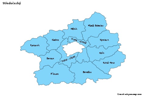 Contoh Peta untuk Středočeský (biru)