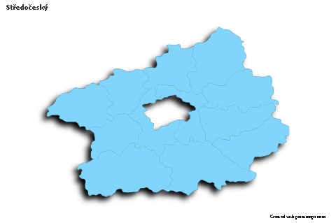 Contoh Peta untuk Středočeský (biru,garis luar,bayangan)